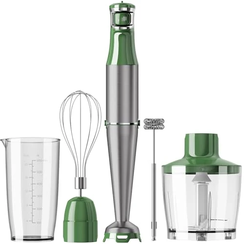 Certified Immersion Blender Handheld 5 in 1 Hand Blender Set 1100W Heavy Duty Premium