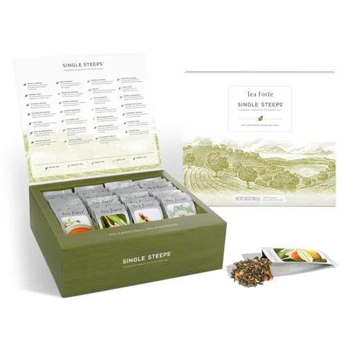 Organic Single Steeps Tea Sampler 15 Count Reusable