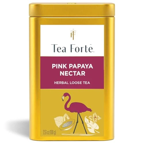 Premium Pink Papaya Nectar Loose Leaf Tea Canister 3.53 Ounce Lightweight