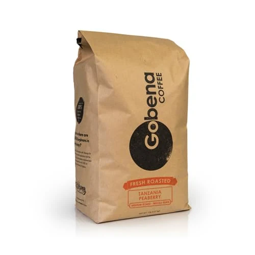 Soft Coffee 5lb Tanzanian Peaberry Whole Bean 80 Ounce Powerful