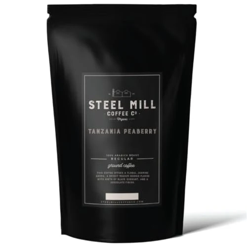 Official Tanzania Peaberry Medium Dark Roast Whole Bean 12 Ounce Easy-to-Use