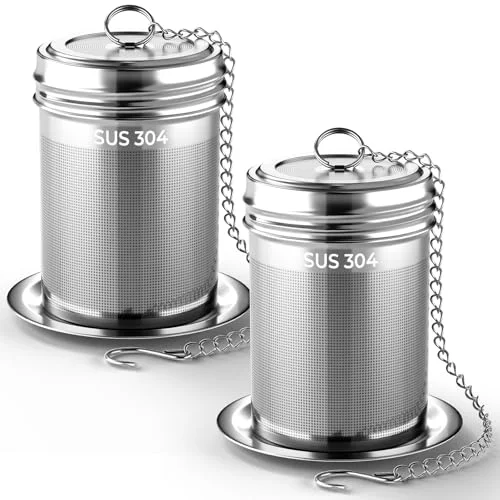 Carefully Designed 2 Pack Reinmoson 304 Stainless Steel Tea Infuser for Loose Leaf Tea 2 Count Solid
