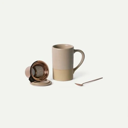 Pure Mora Ceramics Tea Cup with Loose Leaf Infuser World-Class