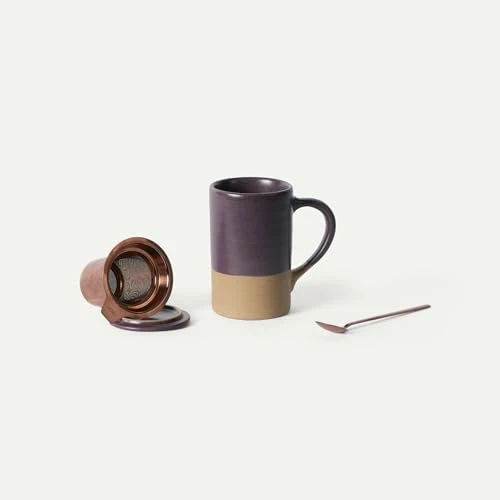 Effective Ceramics Tea Cup with Loose Leaf Infuser Detailed