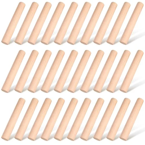 Safe 50 Pieces Small Rolling Pin Wood Mini Dumpling Dough Roller 50 Count Next-Generation