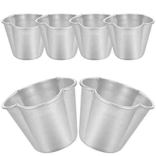 Green 6Pcs Pudding Molds Aluminum Baking Cups Cupcake Mould Muffin Tin Nonstick Pudding Pan Egg Tart Molds Baking Tool for Kitchen Mini Pie Tins Long-Lasting