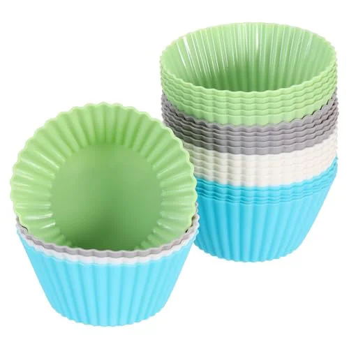 Clean 24Pcs Silicone Cupcake Liners Quality