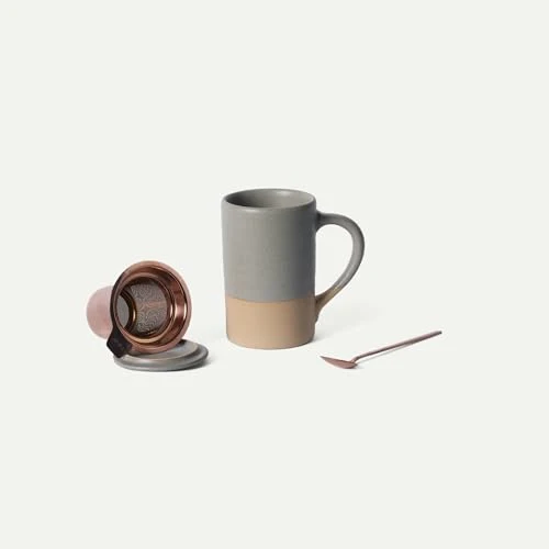 Traditional Mora Ceramics Tea Cup with Loose Leaf Infuser Authentic