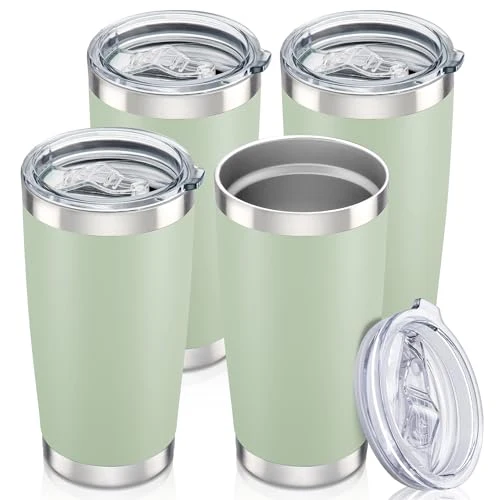 Expertly Made 20 oz Tumbler with Lid Stainless Steel Insulated Tumblers Bulk Cups Mug 4 Count High-Performance