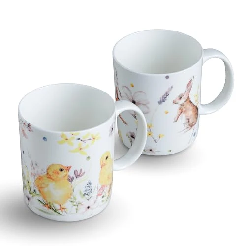 Professional Coffee Mug with Handles Tea Cups 2 Count Functional