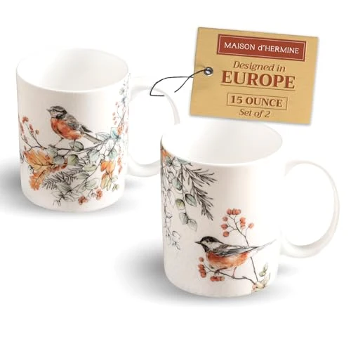 Trendy Coffee Mug with Handles Tea Cups 2 Count Efficient