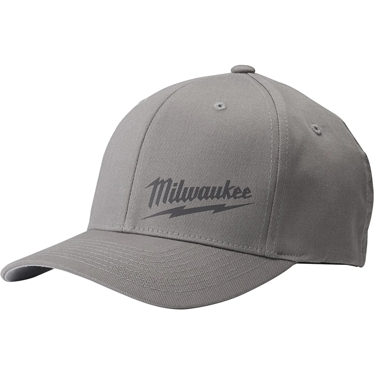 Professional Milwaukee FlexFit Gray Fitted Hat S M Smart