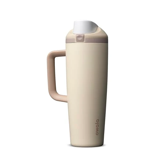 Secure Sip Tumbler Stainless Steel Water Bottle 30 oz Lightly Toasted Natural