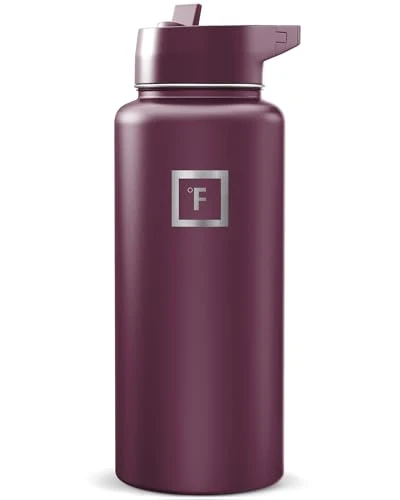 Healthy 32 oz Wide Mouth Water Bottle with Straw Optimized
