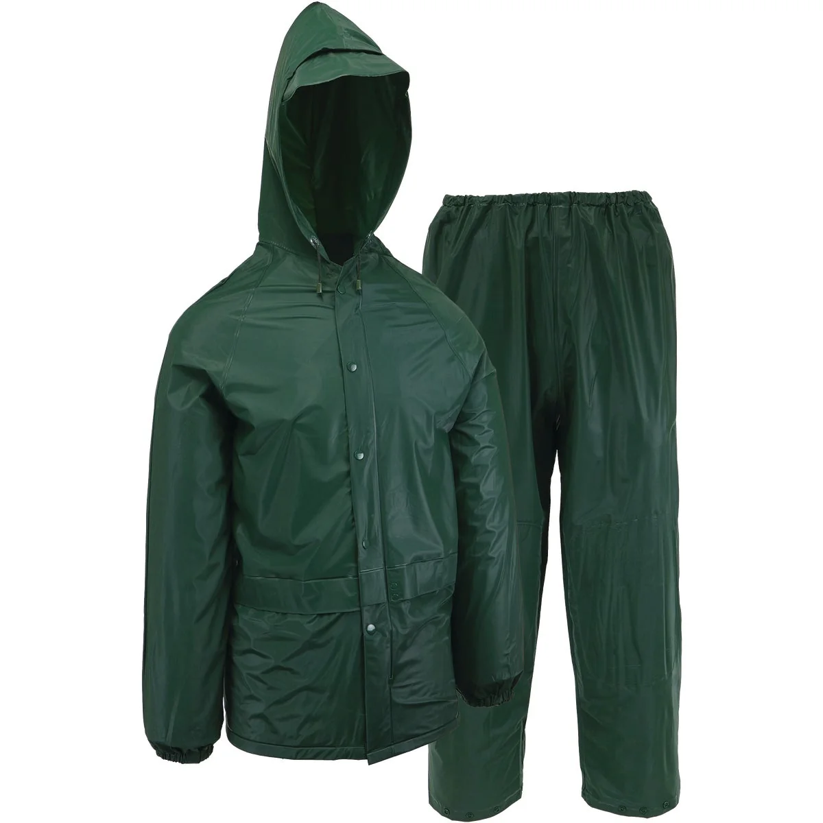 Safe West Chester 2XL 2-Piece Green PVC Rain Suit Responsible