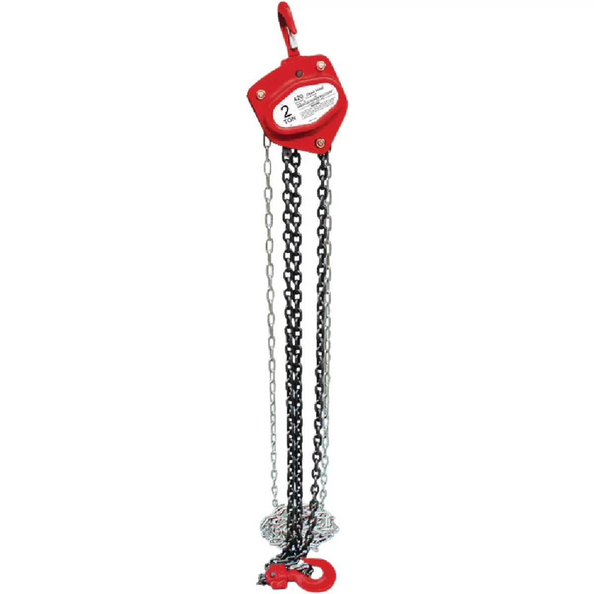 High-End American Power Pull 4000 Lb. 10 Ft. Lift Chain Block Hoist Refined