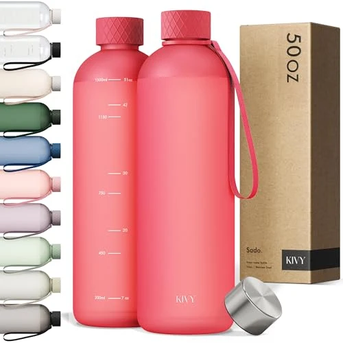 Natural Large Water Bottle 50oz Tritan Eco-Friendly