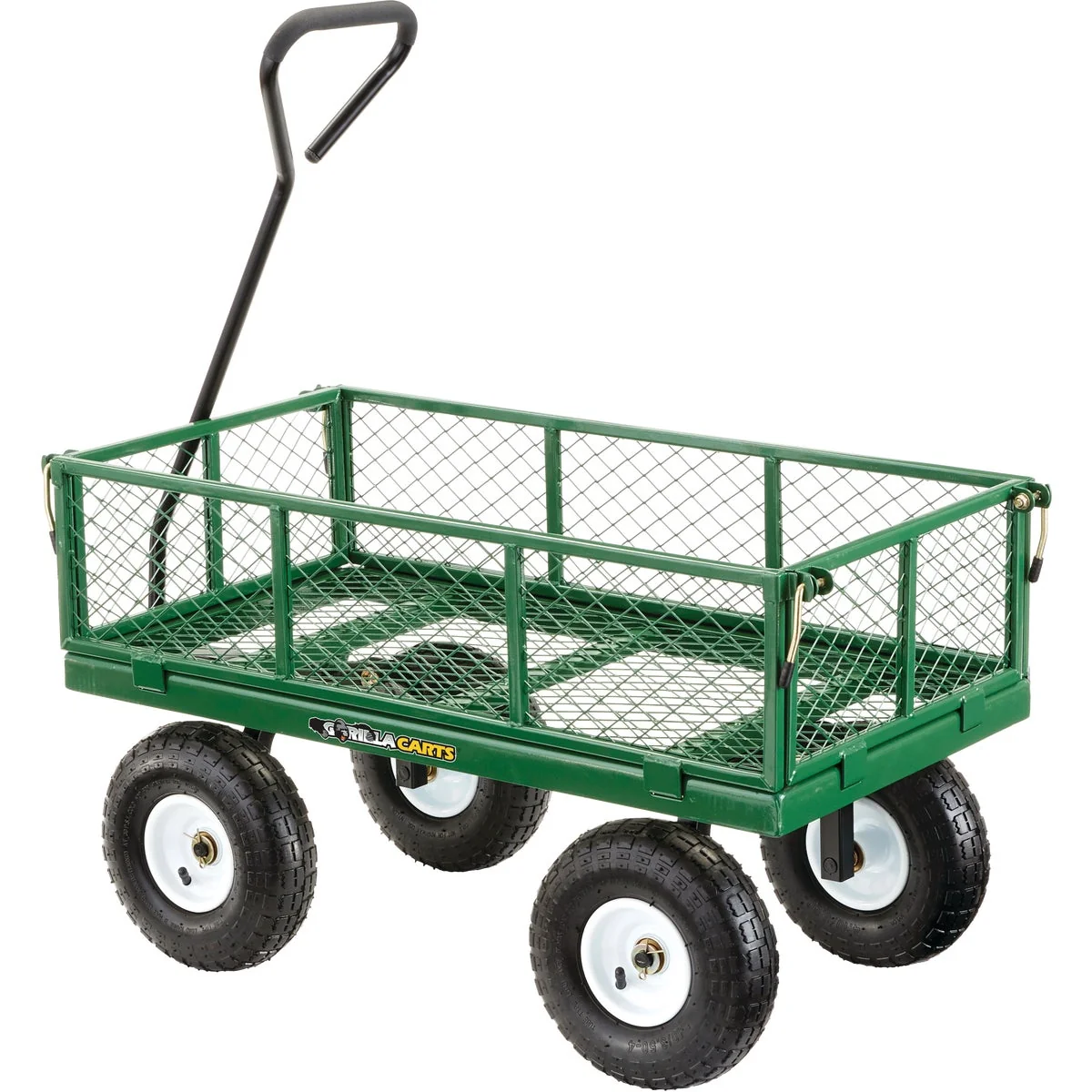 Premium Material Gorilla Carts 3 Cu. Ft. 400 Lb. Steel Utility Garden Cart Reusable