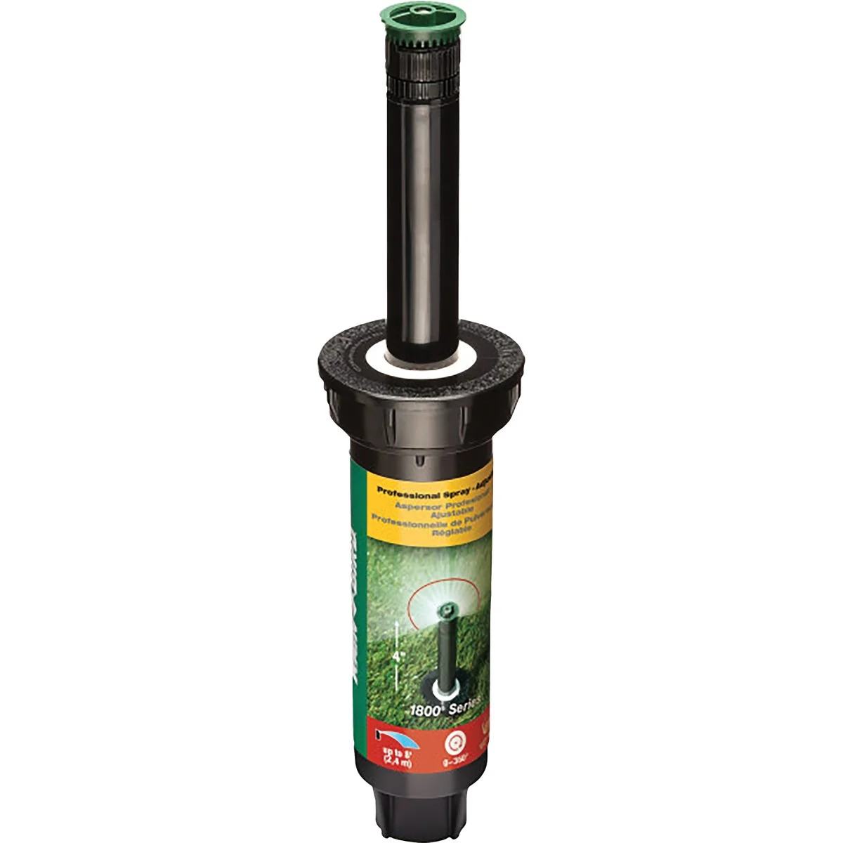 Modern Rain Bird 4 In. Full Circle Adjustable 8 Ft. Rotary Sprinkler with Pressure Regulator Smart