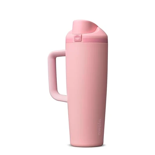 Enhanced Sip Tumbler Stainless Steel Water Bottle 30 oz Rose Quartz Soft
