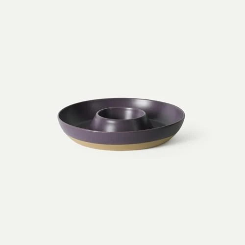 Pure Mora Ceramic Chips and Dip Serving Tray Easy-to-Use