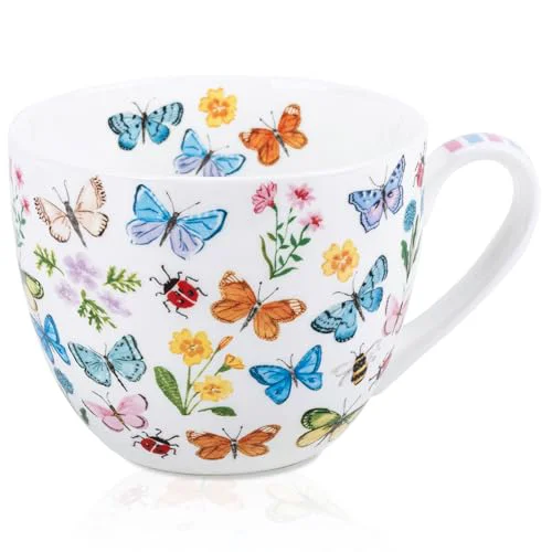 Smooth Colorful Butterfly Mug Fine Crafted