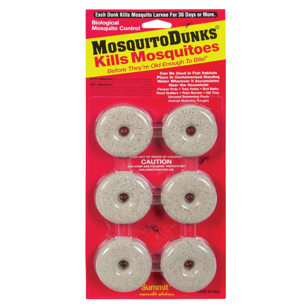 Contemporary Mosquito Dunks Ready To Use Tablet Mosquito Killer 6-Pack Reliable