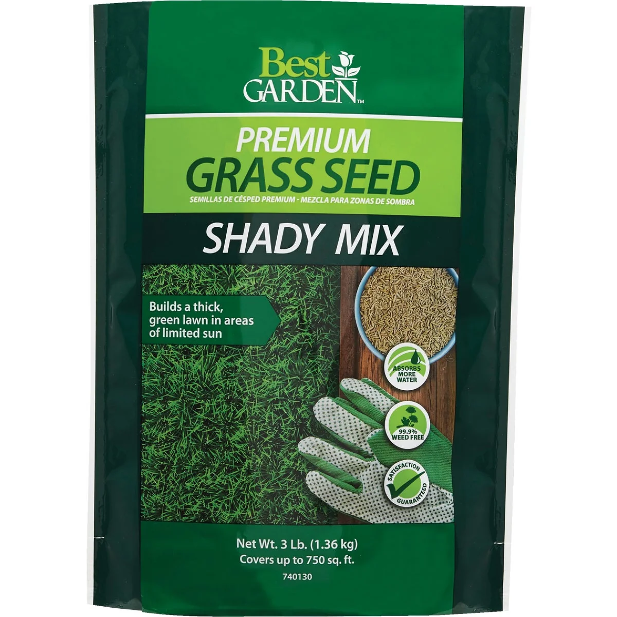 Fast Garden 3 Lb. 900 Sq. Ft. Coverage Shady Grass Seed Certified