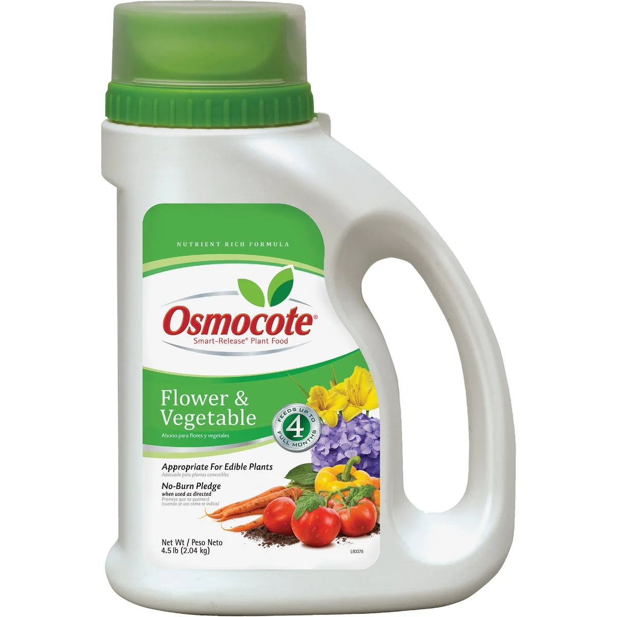 Genuine Osmocote 4.5 Lb. 14-14-14 Flower Vegetable Smart Release Dry Plant Food Detailed