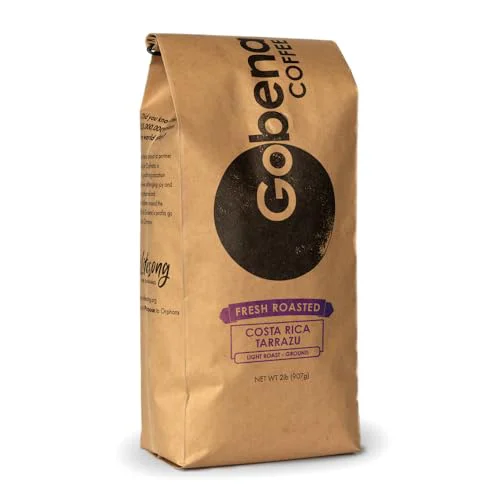 Smooth Coffee 2lb Costa Rica Tarrazu Ground Light Roast Coffee 32 Ounce Natural