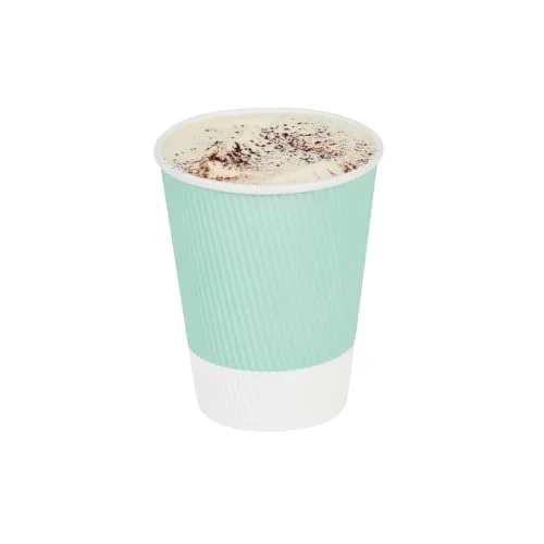 Genuine Ripple Wall Coffee Cups 25 Count 12 Ounce Insulated Light Green Paper Cups Verified