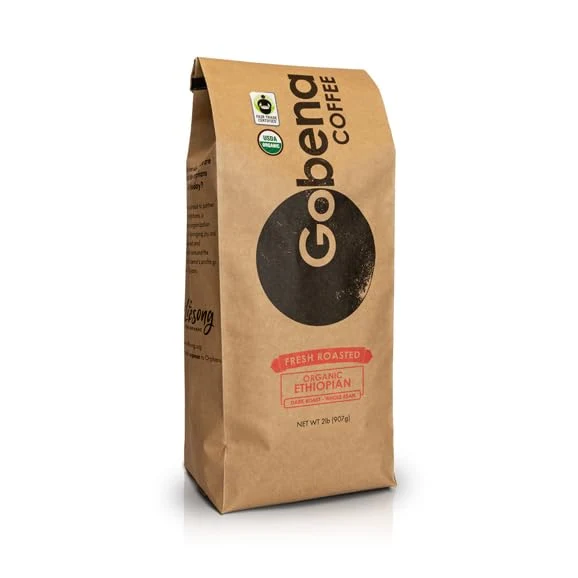 Environmentally Friendly Coffee 2lb Fair Trade Organic Ethiopian Whole Bean Dark Roast 32 Ounce Smart