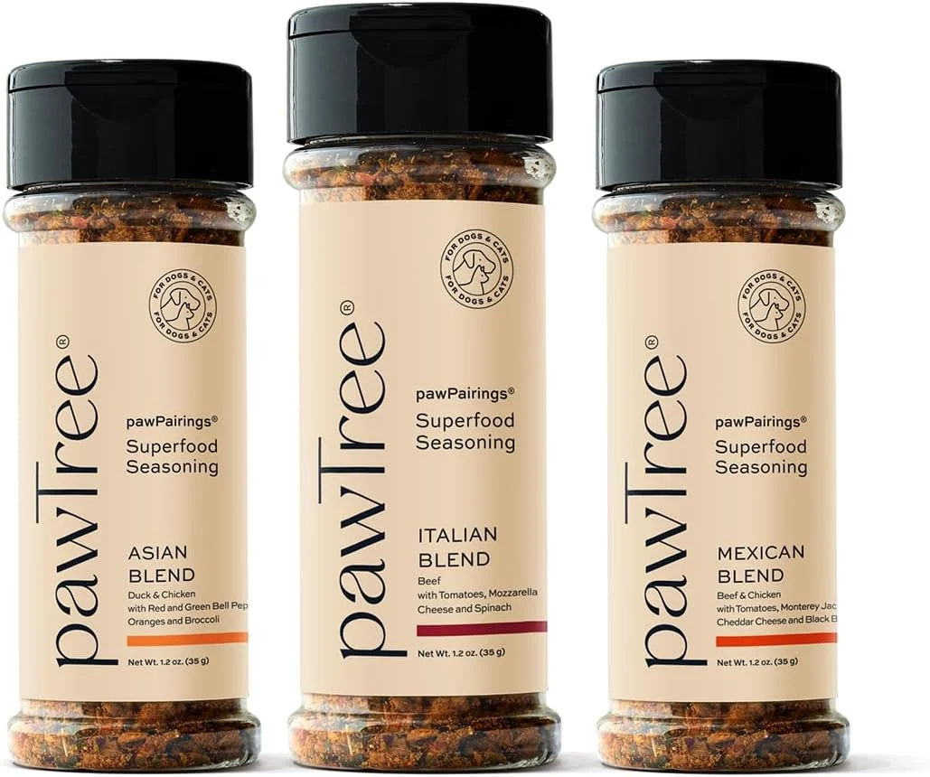 Organic pawTree Food Toppers for Dogs Cats - Boost Your Pet's Mealtime with These Delicious Pet Food Seasonings - Dry Mixers and Seasonings - Flavor Enhancer for Picky Eaters Appetite Stimulation Classic