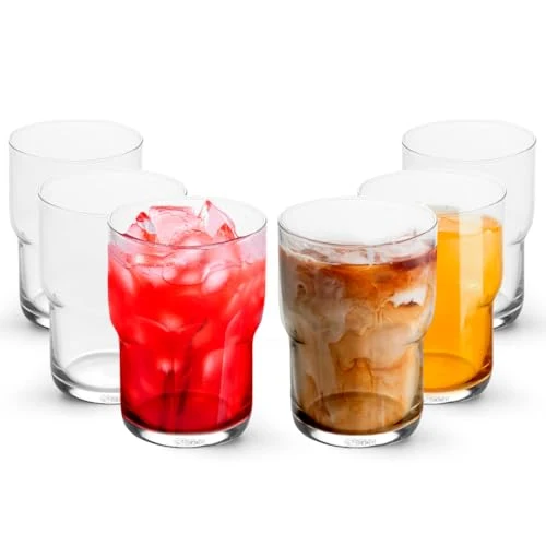 Classic Stackable Iced Coffee Glasses 6 Count Prestigious