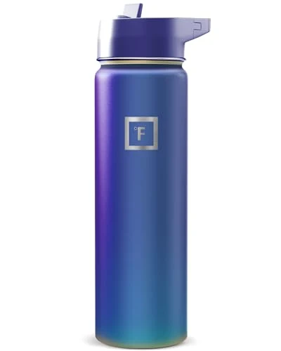 Fine 24 oz Wide Mouth Water Bottle with Straw High-Performance