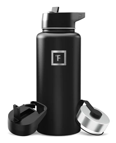 World-Class 32 oz Wide Mouth Water Bottle with 3 Lids Trendy