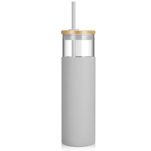 Specialty 28 oz Glass Tumbler with Lids and Straws Trusted