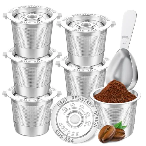 Environmentally Friendly 6 Pack Reusable K Cup for Keurig 1.0 6 Count Smooth