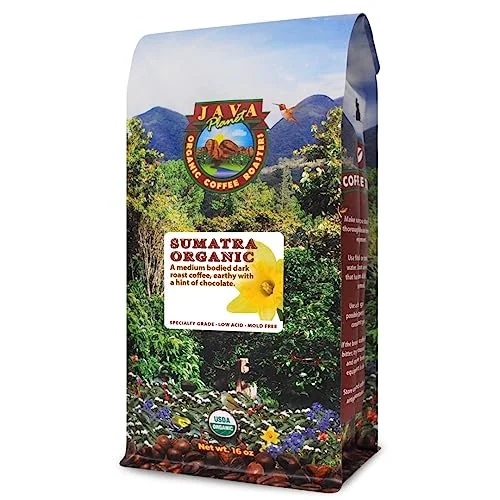 Pure Low Acid Organic Coffee Beans Whole 16 Ounce Genuine