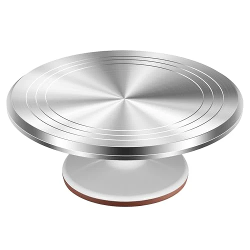 Official Aluminum Cake Stand Turntable for Party Green