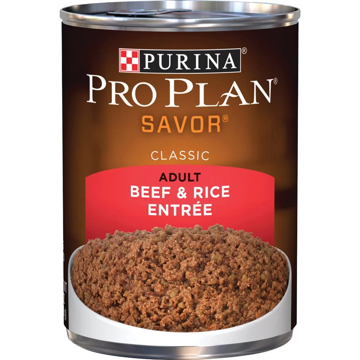 Top-Quality Purina Pro Plan Savor Beef Rice Adult Wet Dog Food 13 Oz. Traditional