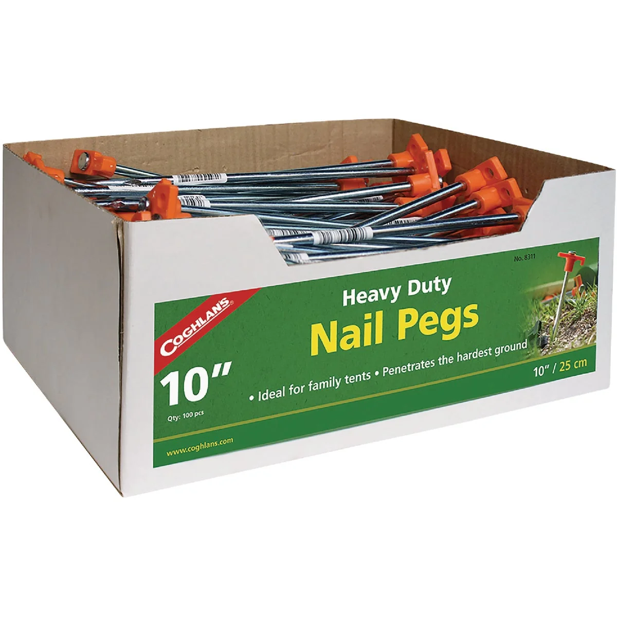 Solid Coghlans 10 In. Steel Tent Nail Peg Sophisticated