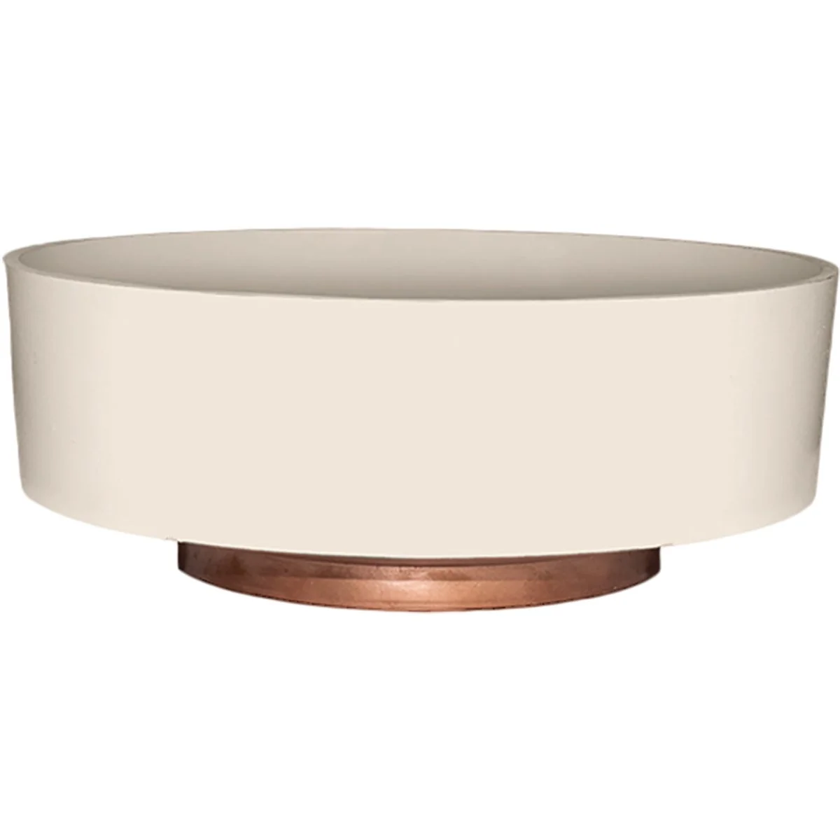 Genuine HC Companies Capri 8 In. x 8 In. x 3 In. Resin Vanilla Bisque Flower Bowl Luxury