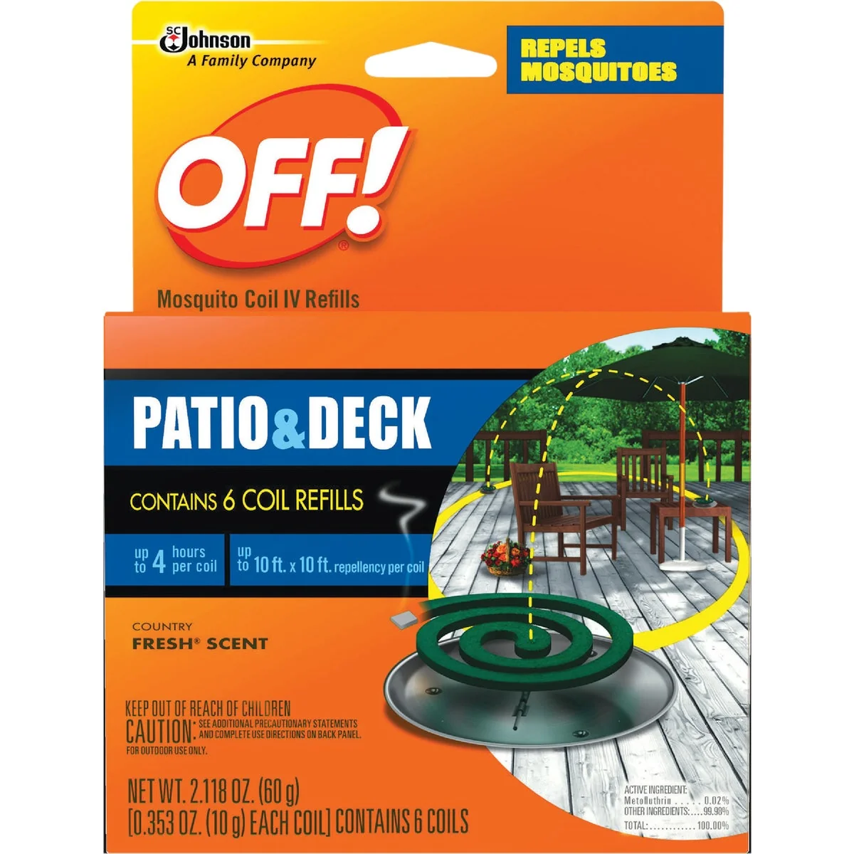 Functional OFF 4 Hr. Patio Deck Coil Mosquito Repellent Refill 6-Pack Modern