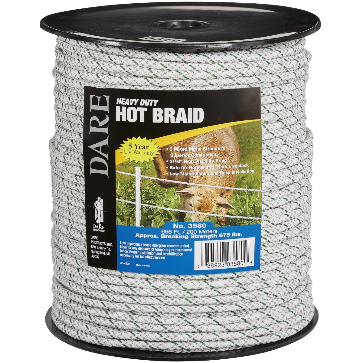 Pure Dare 3 16 In. x 656 Ft. Hot Braid Poly Rope Consistent