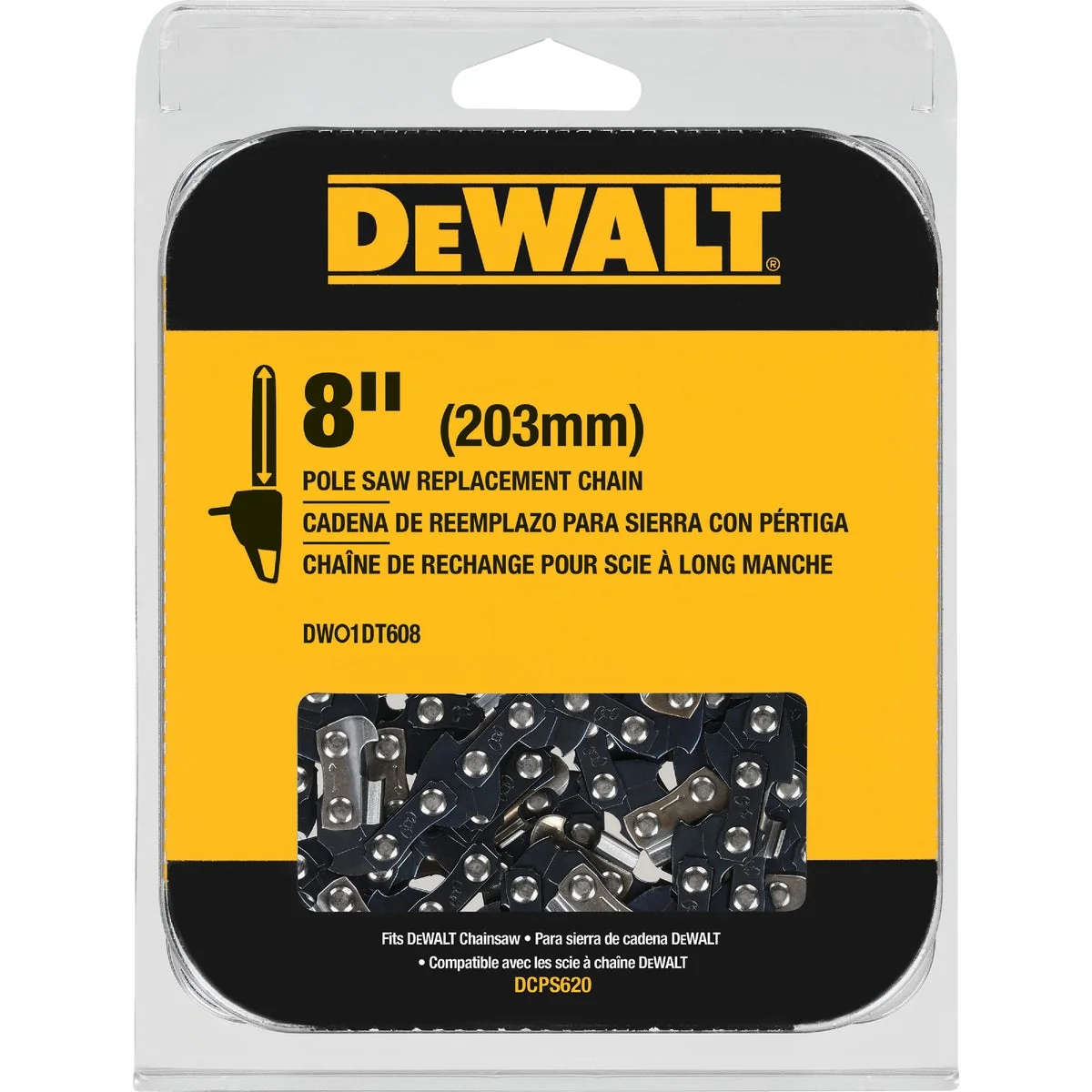 Secure DeWalt 8 In. Pole Saw Chain Professional