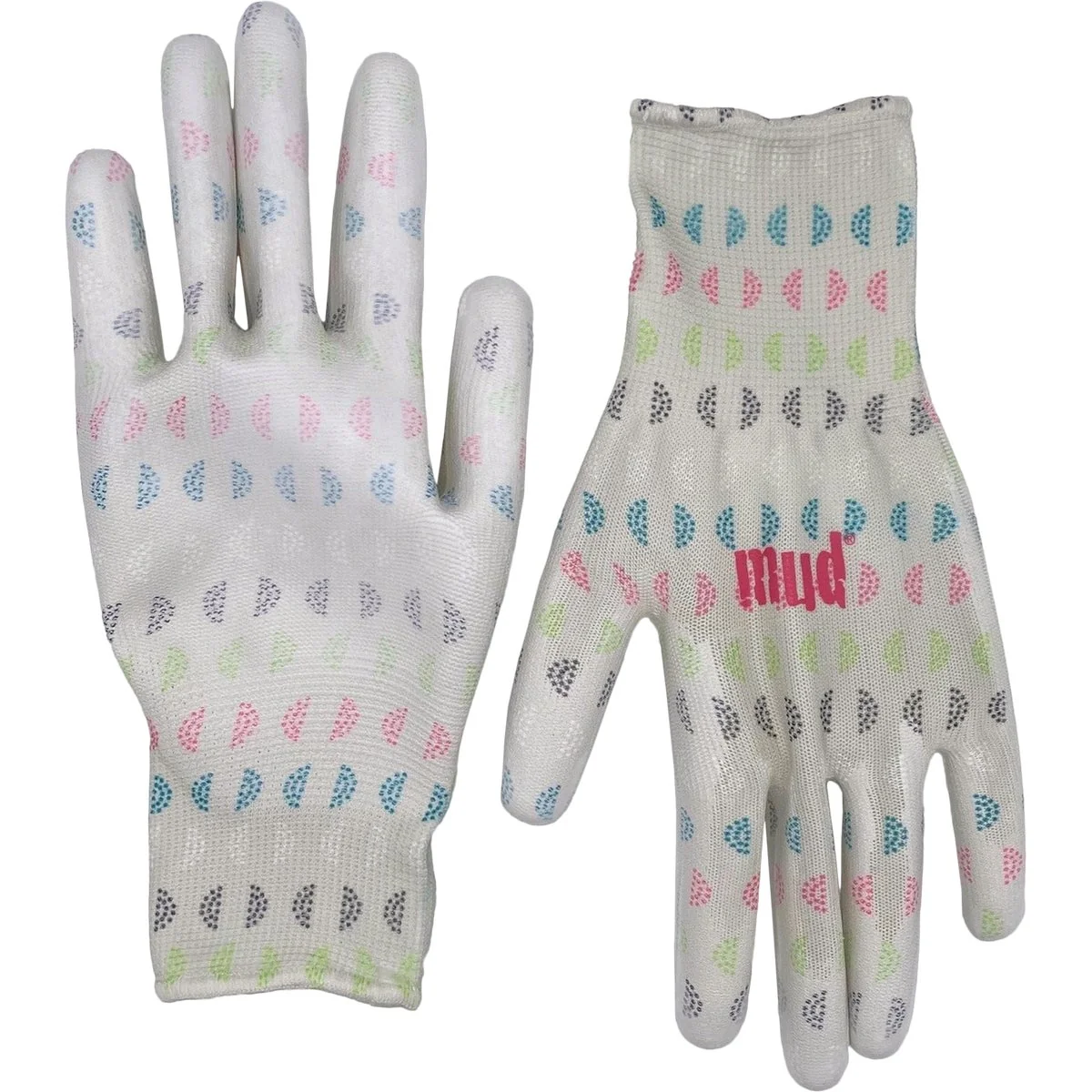 Organic Mud Small Med Geo Print Polyester Garden Gloves High-End