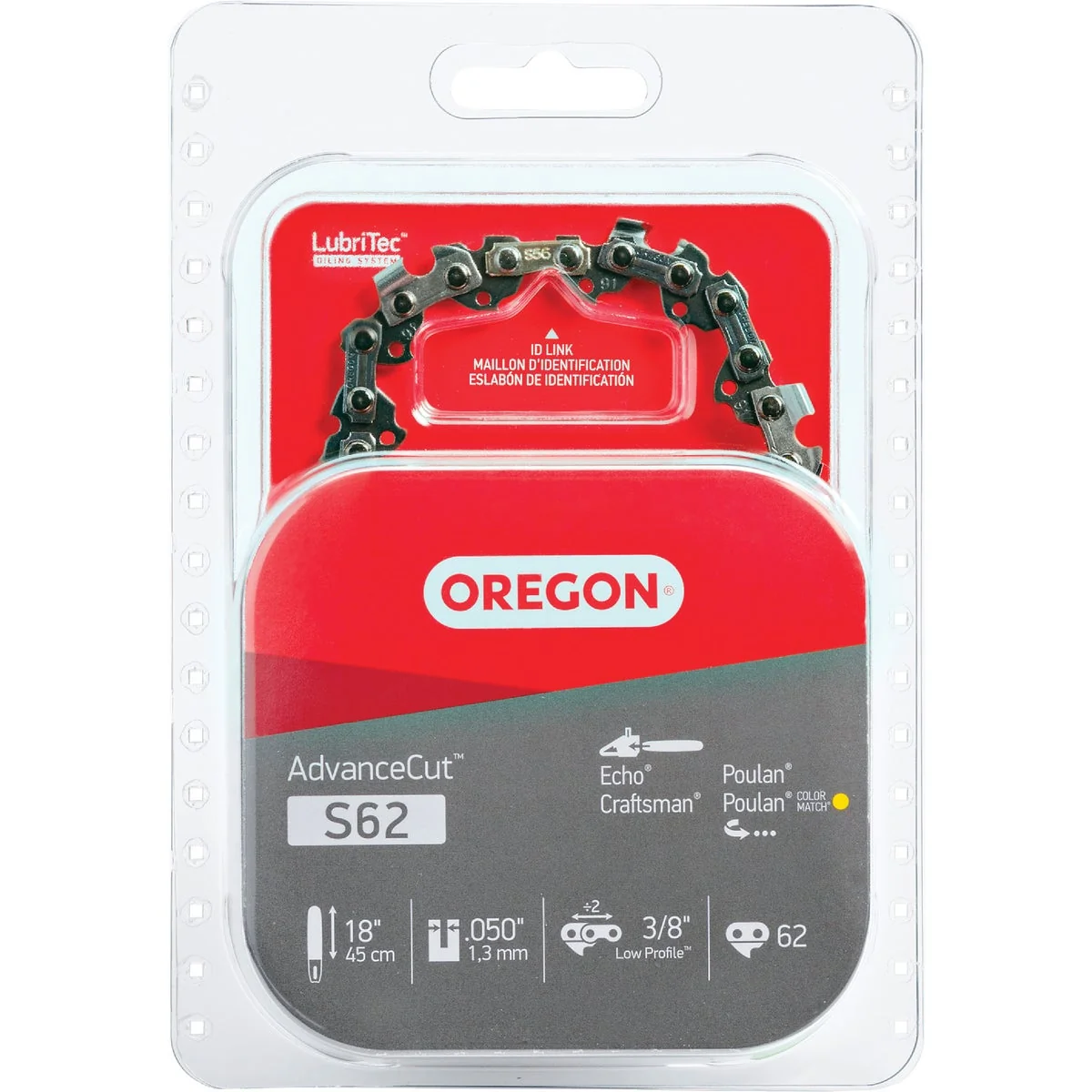 Reliable Oregon AdvanceCut S62 18 In. Chainsaw Chain First-Class