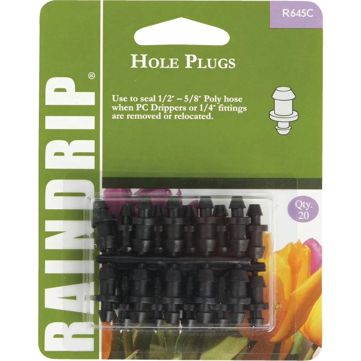 Soft Raindrip 1 2 0.710 In. Tube Barbed Hose Plug 20-Pack Contemporary