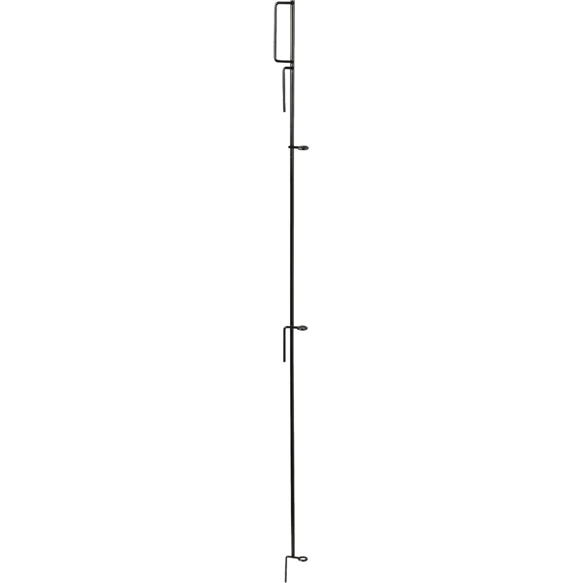 Contemporary Garden 3 In. W. x 49 In. H. Black Powder-Coated Steel Multi Purpose Fence Latch Relaxed